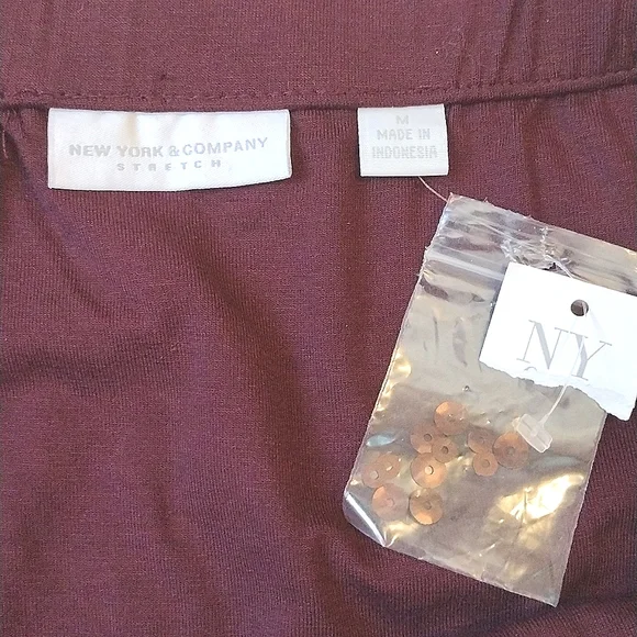NWOT New York & co chocolate sequin skirt - Picture 3 of 5